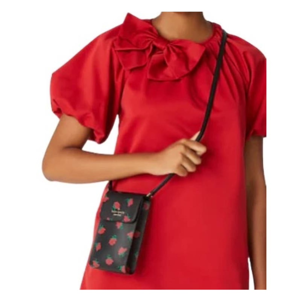 Kate Spade Madison Ditsy Rose Toss North South Phone Leather Crossbody Bag NWT
